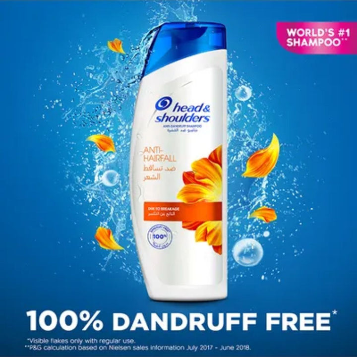 Head & Shoulders Anti-Hairfall Anti-Dandruff Shampoo, 400ml