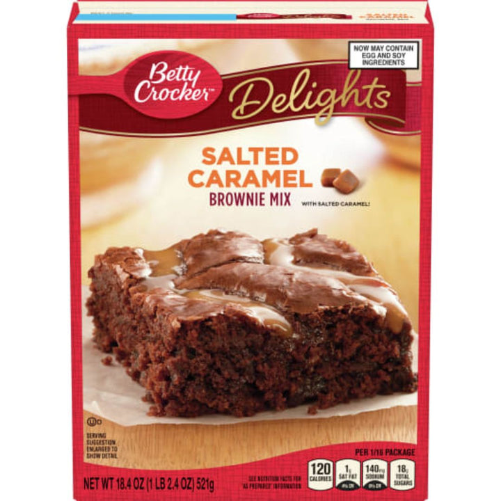 Betty Crocker Delights Salted Caramel Brownie Mix, 521g