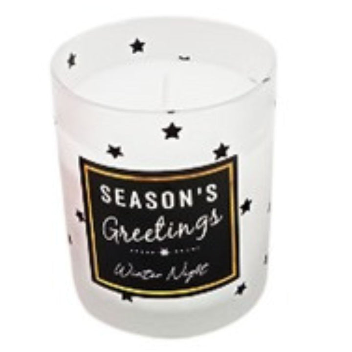 Xmas Scent Candle White Jar, 7.5cm