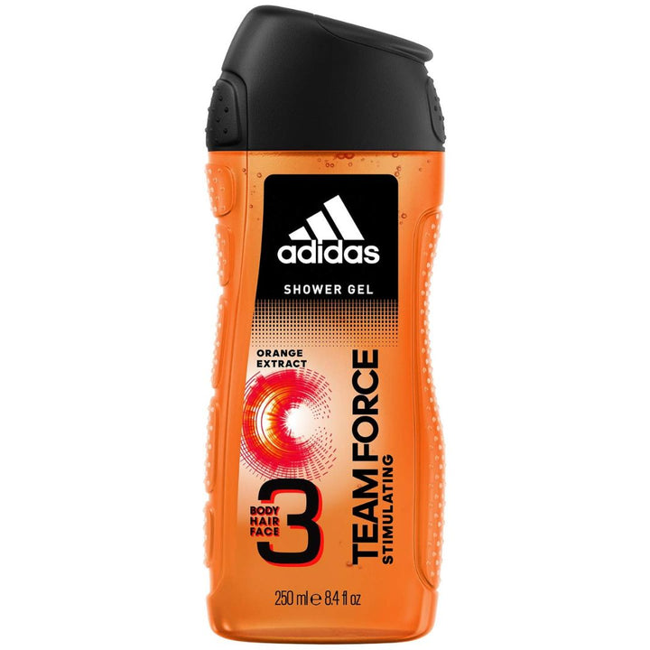 Adidas Team Force 3-in-1 Body, Hair & Face Shower Gel for Men, 250ml