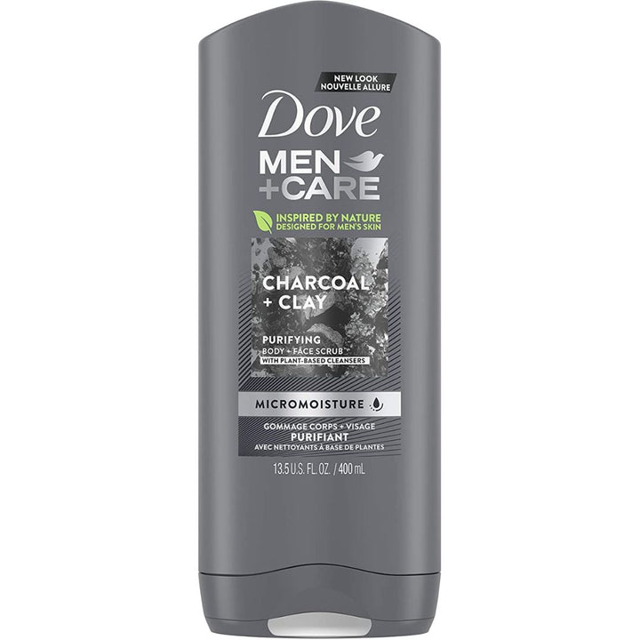 Dove Men+Care Elements Body And Face Wash, Charcoal And Clay, 400ml