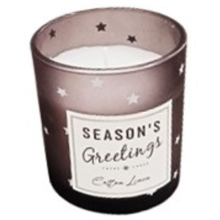 Xmas Scent Candle Black Jar, 7.5cm