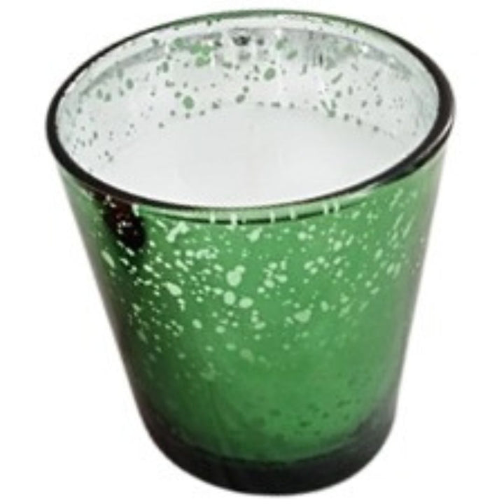 Xmas Scent Candle Green Glass Jar, 7.5cm