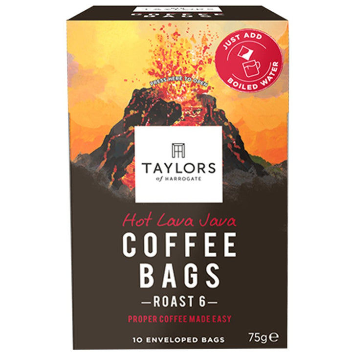 Taylors Of Harrogate Hot Lava Java Coffee Bags, 75g (10 bags)