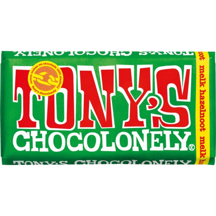 Tony's Chocolonely Milk Chocolate Hazelnut, 180g