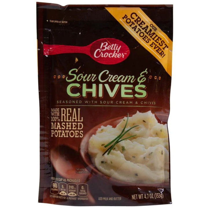 Betty Crocker Real Mashed Potatoes Mix - Sour Cream & Chives, 133g