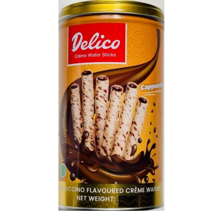 Delico Creme Wafer Sticks Cappuccino, 100g