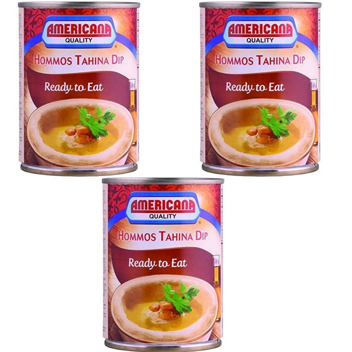 Americana Canned Hommos Tahina Dip, 3 x 400g