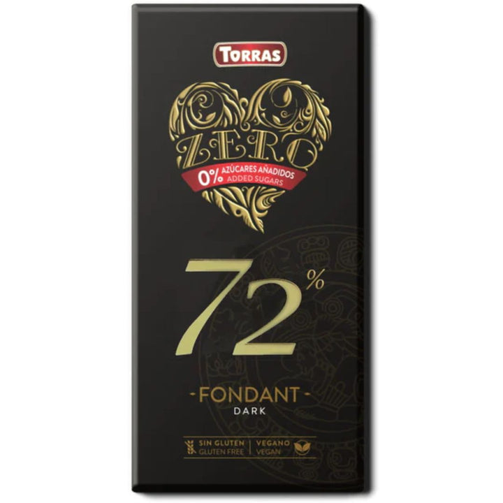 Torras Zero Dark 72% Cocoa (Sugar Free, Gluten Free), 100g