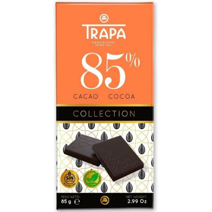 Trapa 85% Dark Chocolate Bar 5 Piece, 85g