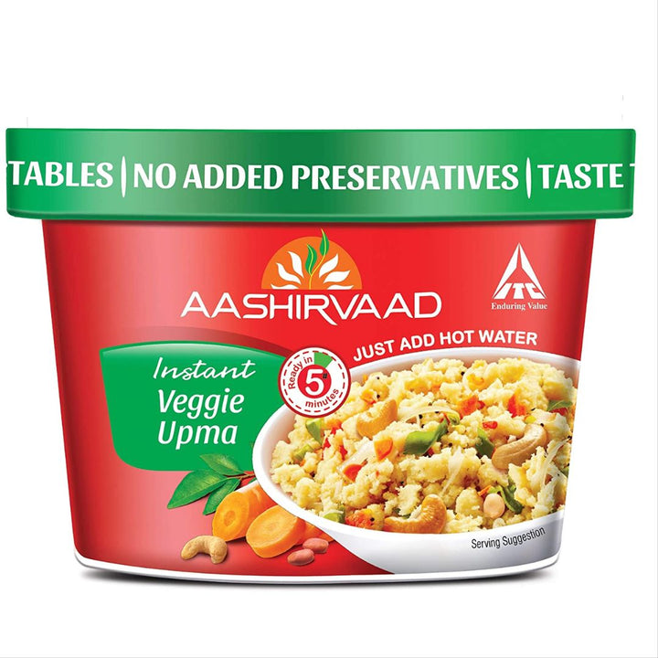 Aashirvaad Instant Meals Veggie Upma Cup, 80g