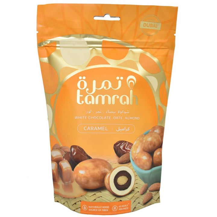 Tamrah White Chocolate Date & Almond - Caramel, 100g