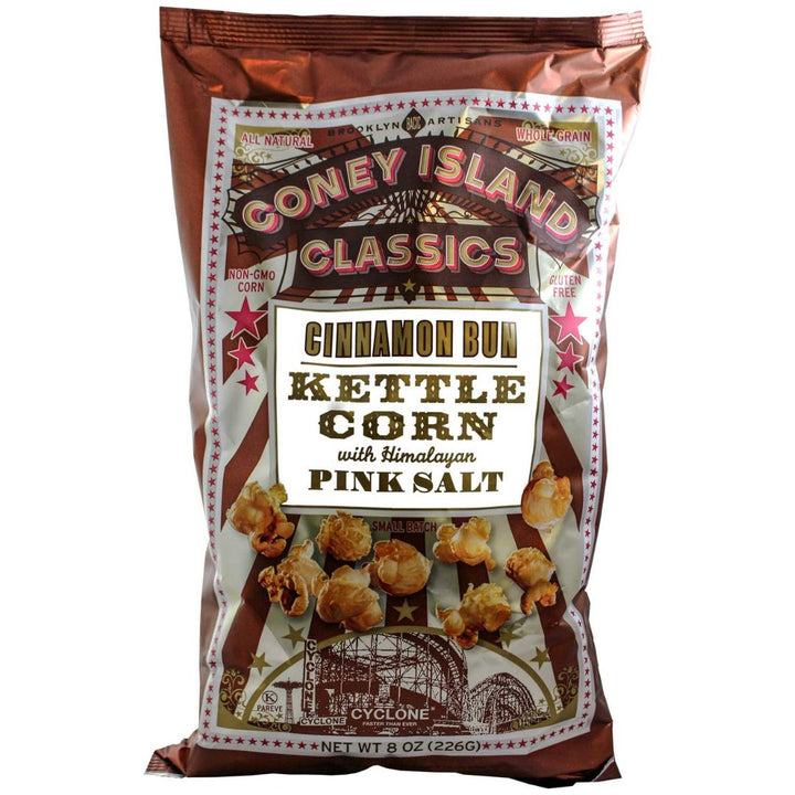 Coney Island Kettle Corn With Himalayan Pink Salt Cinnamon Popcorn, 226g