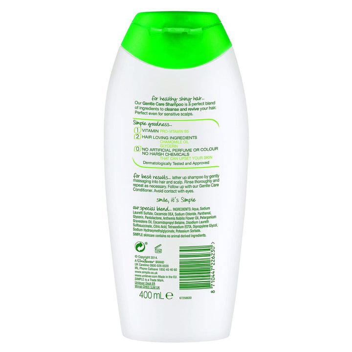 Simple Kind to Hair Gentle Care Shampoo with Pro-Vitamin B5, 200ml