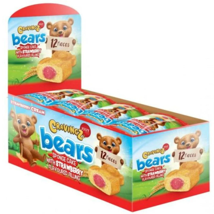 Cravingz Bears Golden Cake Strawberry 12Pcs