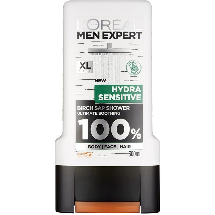 L'Oreal Men's Expert Hydra Sensitive Birch Sap Shower Gel, 300ml