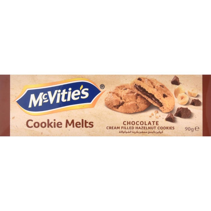 McVities Chocolate Melt Cookies With Hazelnut, 90g