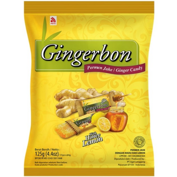 Gingerbon Ginger Candy with Honey Lemon, 125g