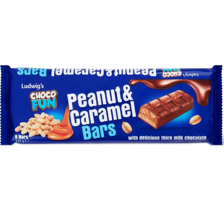 Choco Fun Peanut & Caramel Bars, 210g