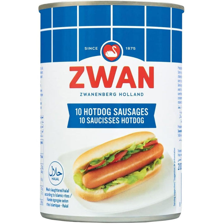 Zwan 10 Hotdog Sausages halal, 400g