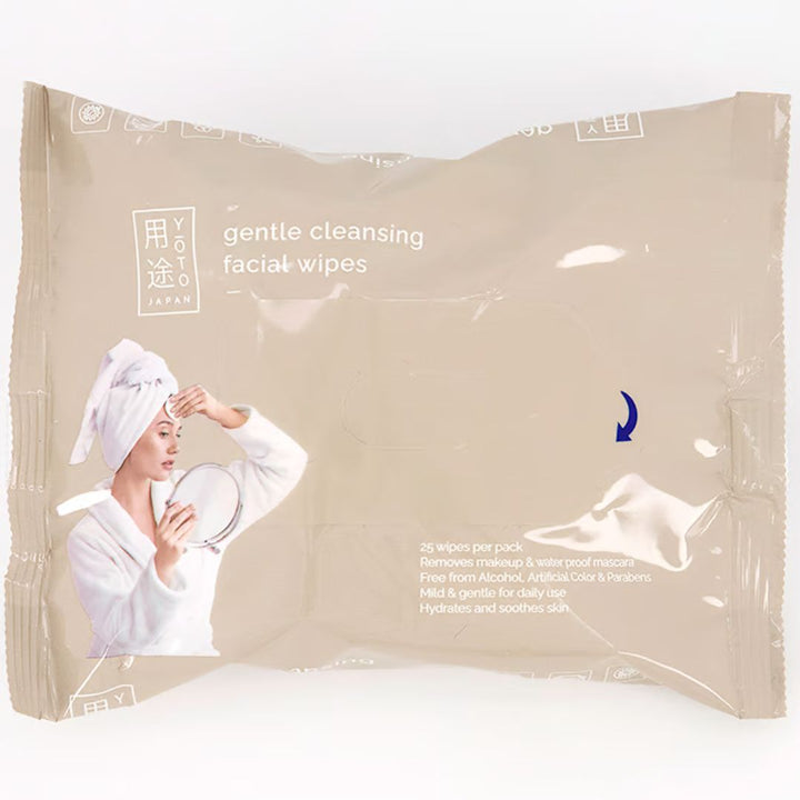 Yoto Gentle Cleansing Facial Wipes, 25pc