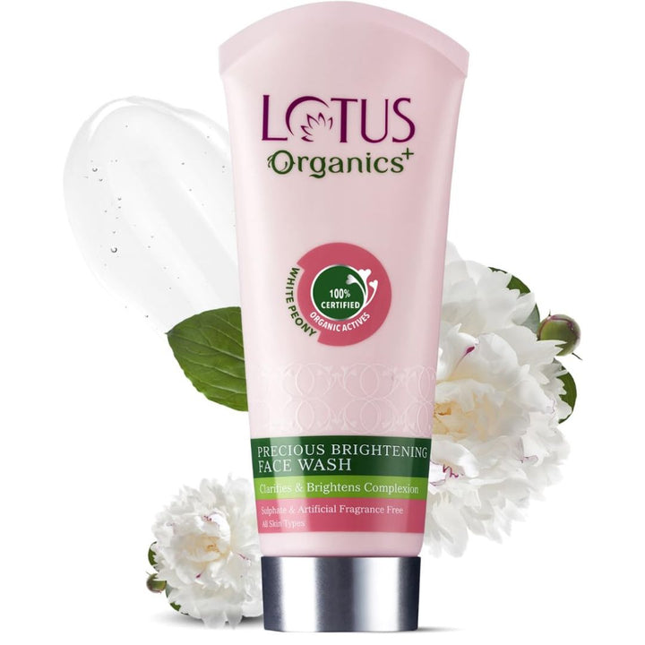 Lotus Organics White Peony Precious Brightening Face Wash, 100g