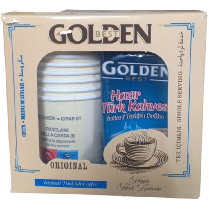 Golden Best Original Instant Turkish Coffee Medium Sugar, 7g x10