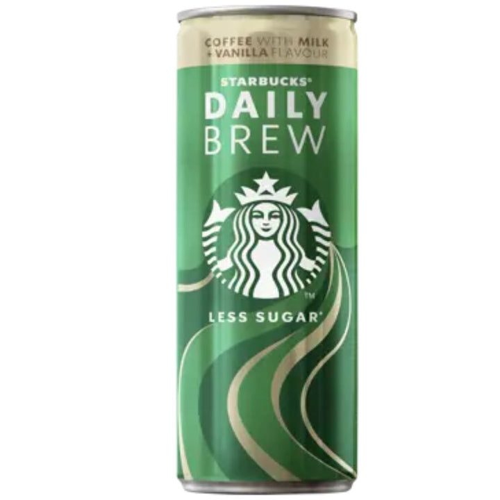 Starbucks Daily Brew Coffee with Milk Vanilla Flavour Less Sugar, 250ml