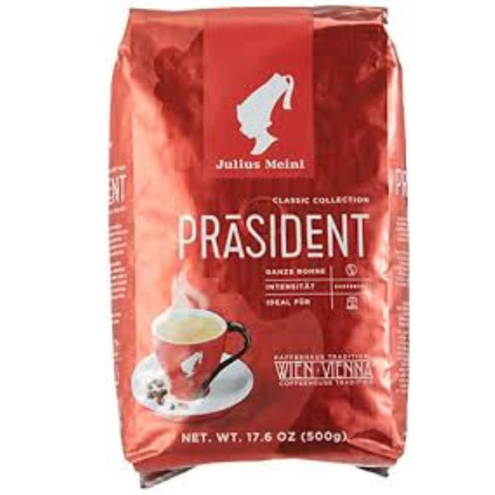 Julius Meinl Prasident Classic Viennese Medium Roast Coffee Beans, 500g