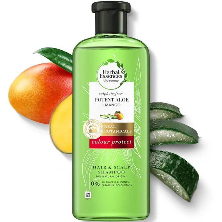 Herbal Essences Bio:renew Sulphate Free Potent Aloe + Mango Hair & Scalp Shampoo, 400ml