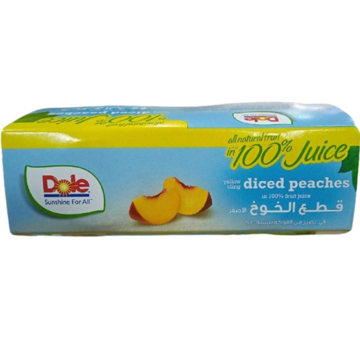 Dole Yellow Cling Diced Peaches, 113g x4