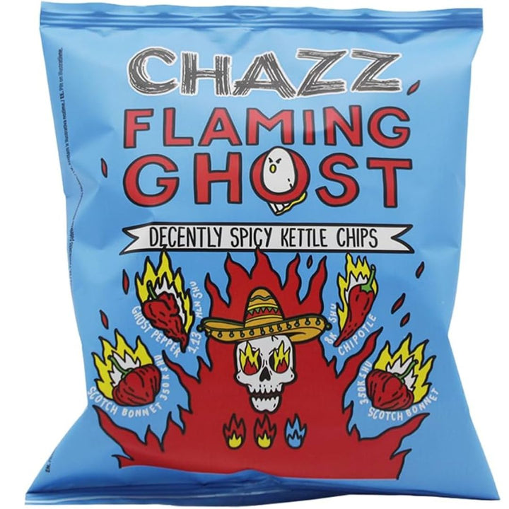 Chazz Flaming Ghost Decently Spicy Kettle Chips, 50g