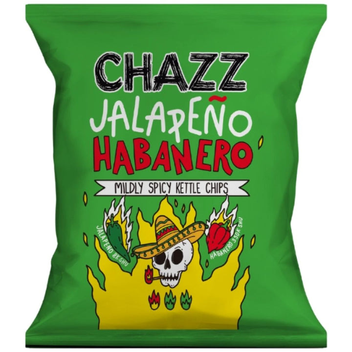 Chazz Jalapeno Habanero Mildly Spicy Kettle Chips, 50g