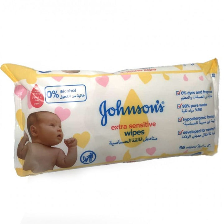 Johnson's Wipes Extra Sensitive, 40g x12