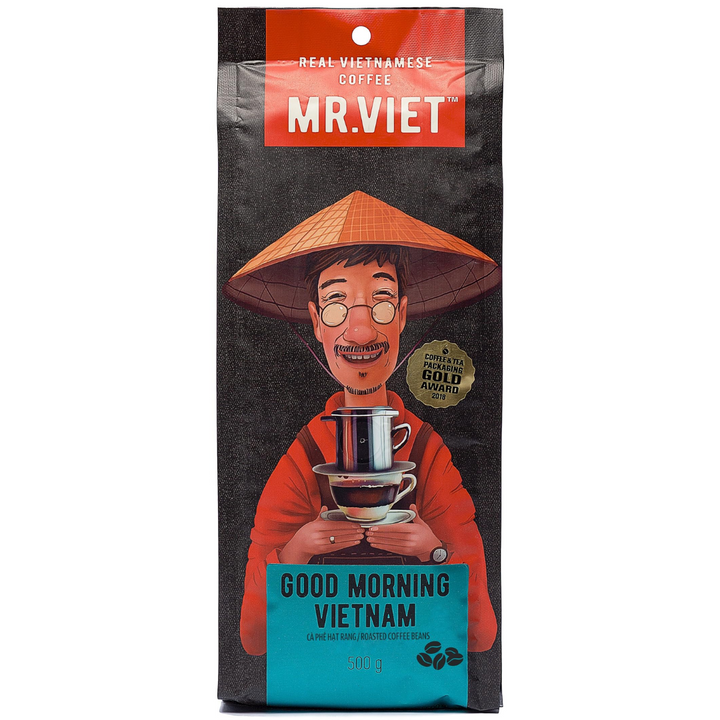 Mr. Viet Good Morning Vietnam Roasted Coffee Beans, 500g