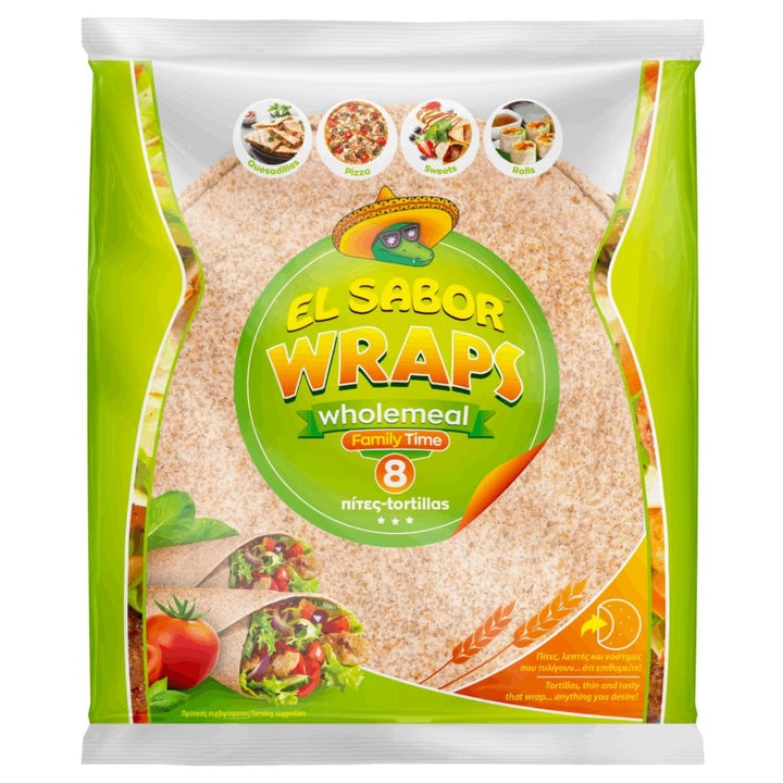 El Sabor Wraps Wholemeal, 320g