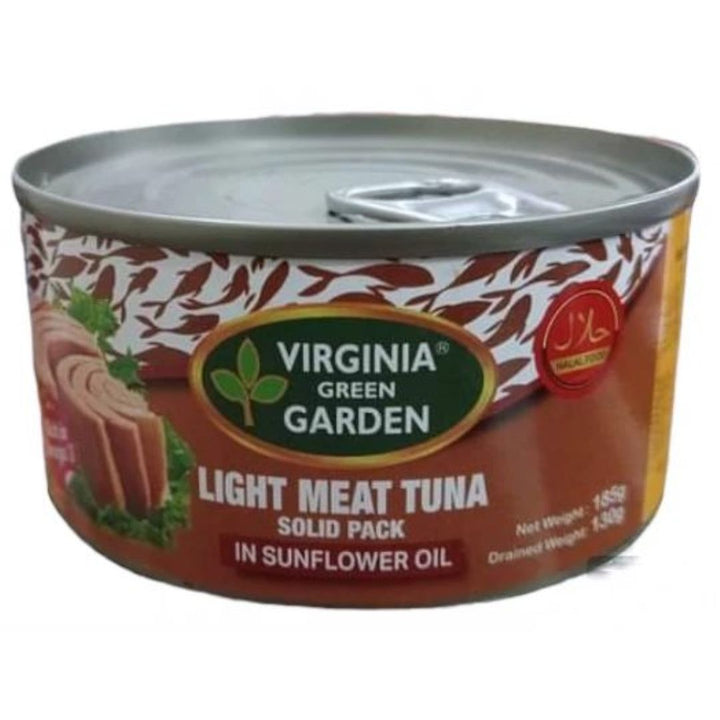 Virginia Green Garden Light Meat Tuna in Sunflower Oil, 185g