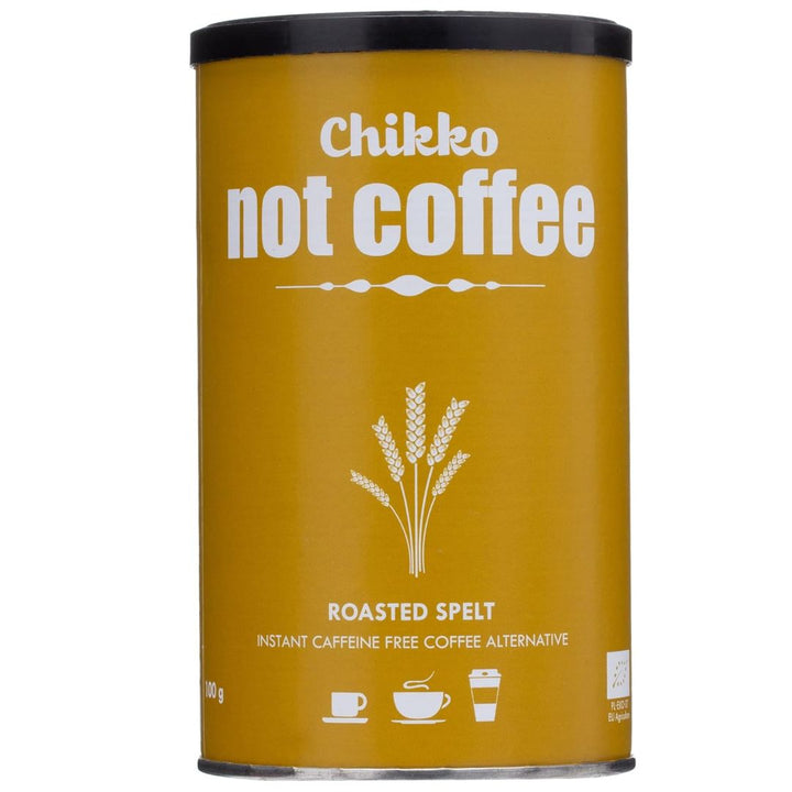 Chikko Not Coffee Organic Roasted Spelt Instant Caffeine Free Coffee Alternative, 100g