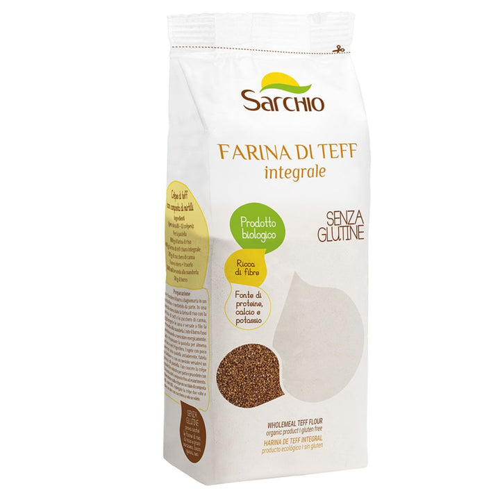 Sarchio Farina Di Teff Integrale Senza Glutine Wholemeal Teff Flour, 350g