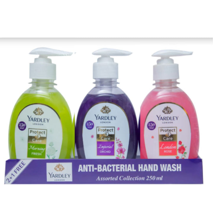 Yardley London 2 + 1 Antibacterial Hand Wash (London Rose, Imperial Orchid & Morning Fresh), 3 x 250ml